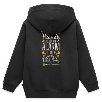 Glück Positives Denken Liebe Glückssymbol - Kinder Premium Organic Zip Hoodie - Schwarz - Hinten - AI Model Kid Male (0cm)