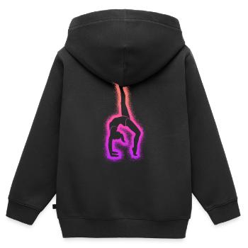 Gymnast Gymnastics Handstand Kids Gymnastics Girls - Kids Premium Organic Zip-up Hoodie - black - Back - AI Model Kid Male (0cm)