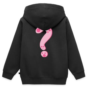 Fragezeichen - Kinder Premium Organic Zip Hoodie - Schwarz - Hinten - AI Model Kid Male (0cm)