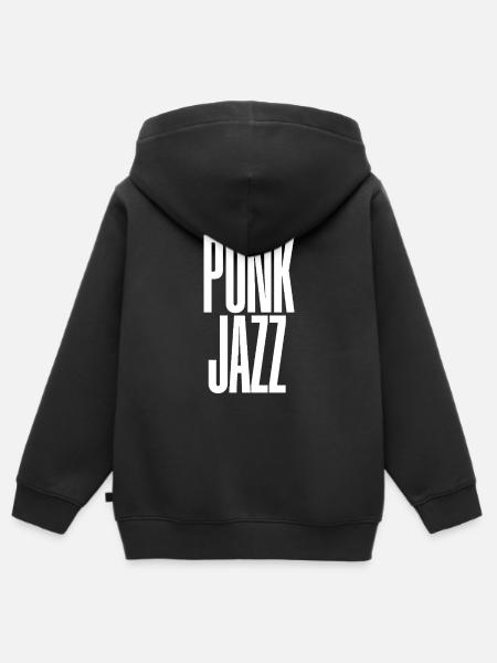 Punk Jazz Bold Typografie - Kinder Premium Organic Zip Hoodie - Schwarz