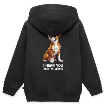 Boxer - Kids Premium Organic Zip-up Hoodie - black - Back - AI Model Kid Male (0cm)