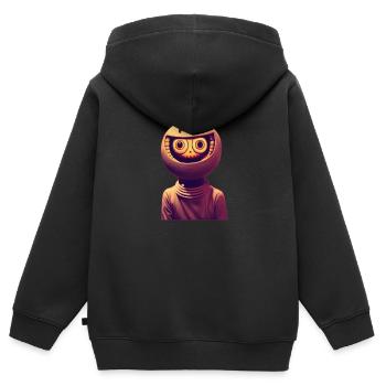 nightmare 3 - Kids Premium Organic Zip-up Hoodie - black - Back - AI Model Kid Male (0cm)