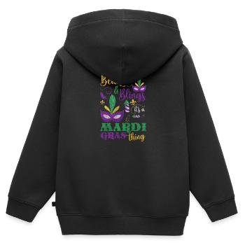 Carnival Celebration Colorful Beads - Kids Premium Organic Zip-up Hoodie - black - Back - AI Model Kid Male (0cm)