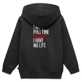 Student Lifestyle Geld Pleite - Kinder Premium Organic Zip Hoodie - Schwarz - Hinten - AI Model Kid Male (0cm)