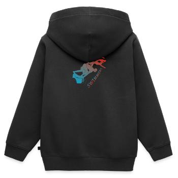 Nager - Sweat Premium à capuche zippé enfant bio - noir - Dos - AI Model Kid Male (0cm)
