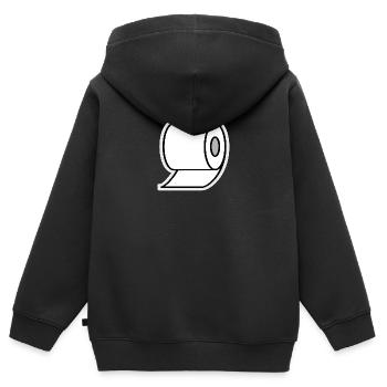 Klopapier, Toilettenpapier, Corona, Hamstern. - Kinder Premium Organic Zip Hoodie - Schwarz - Hinten - AI Model Kid Male (0cm)