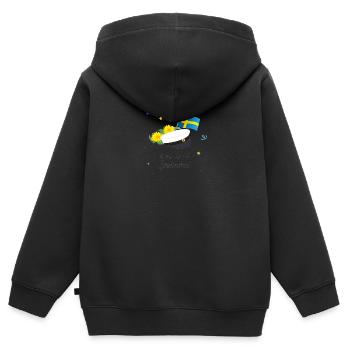 Abschlussfeier 2024 Abiturfeier - Kinder Premium Organic Zip Hoodie - Schwarz - Hinten - AI Model Kid Male (0cm)