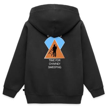 Ramoneur Ramoneur Ramoneur - Sweat Premium à capuche zippé enfant bio - noir - Dos - AI Model Kid Male (0cm)