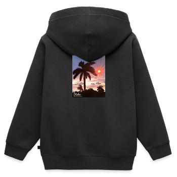 cuba - Sweat Premium à capuche zippé enfant bio - noir - Dos - AI Model Kid Male (0cm)