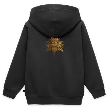 Wunderschönes Mandala Hinduismus Buddhismus Yoga - Kinder Premium Organic Zip Hoodie - Schwarz - Hinten - AI Model Kid Male (0cm)