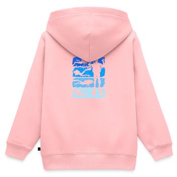 Vintage Retro Tauchen Tauchsport Taucher - Kinder Premium Organic Zip Hoodie - Rosa - Hinten - AI Model Kid Female (0cm)