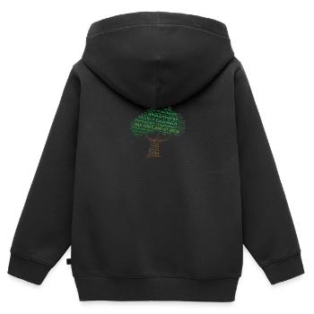 Vogtland Orte grün - Kinder Premium Organic Zip Hoodie - Schwarz - Hinten - AI Model Kid Male (0cm)