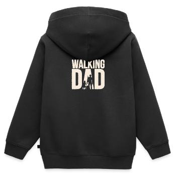 The Walking Dad - Sweat Premium à capuche zippé enfant bio - noir - Dos - AI Model Kid Male (0cm)