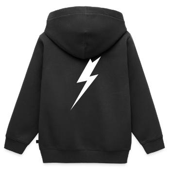 Blitz - Kinder Premium Organic Zip Hoodie - Schwarz - Hinten - AI Model Kid Male (0cm)