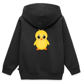 Kawaii Chibi Kawaii Ente Kawaii Manga - Kinder Premium Organic Zip Hoodie - Schwarz - Hinten - AI Model Kid Male (0cm)