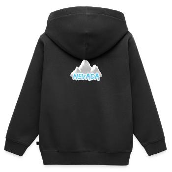 Nevada als Berg - Kinder Premium Organic Zip Hoodie - Schwarz - Hinten - AI Model Kid Male (0cm)