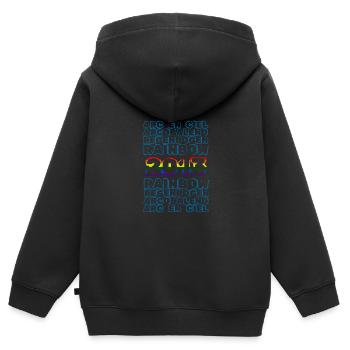 Rainbow 2013 - Kinder Premium Organic Zip Hoodie - Schwarz - Hinten - AI Model Kid Male (0cm)