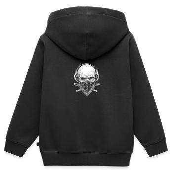 Sound Totenkopf - Sweat Premium à capuche zippé enfant bio - noir - Dos - AI Model Kid Male (0cm)