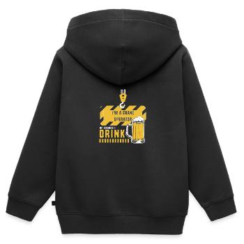 Kranführer Kran - Kinder Premium Organic Zip Hoodie - Schwarz - Hinten - AI Model Kid Male (0cm)