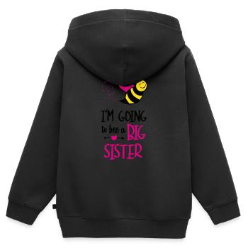 I'm Going To Bee A Big - Kinder Premium Organic Zip Hoodie - Schwarz - Hinten - AI Model Kid Male (0cm)