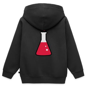 Chemie, Reagenzglas 3farbig - Kinder Premium Organic Zip Hoodie - Schwarz - Hinten - AI Model Kid Male (0cm)