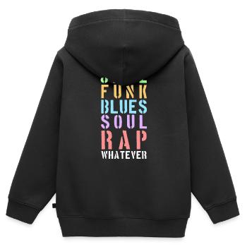 Whatever the music... - Kinder Premium Organic Zip Hoodie - Schwarz - Hinten - AI Model Kid Male (0cm)