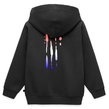 Netherlands Vintage Stripes - Kids Premium Organic Zip-up Hoodie - black - Back - AI Model Kid Male (0cm)