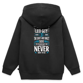 Signe du zodiaque étoiles superstition - Sweat Premium à capuche zippé enfant bio - noir - Dos - AI Model Kid Male (0cm)
