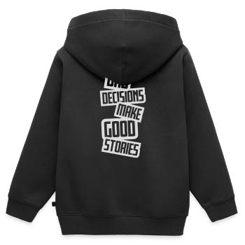Mauvaises décisions, belles histoires - Sweat Premium à capuche zippé enfant bio - noir - Dos - AI Model Kid Male (0cm)