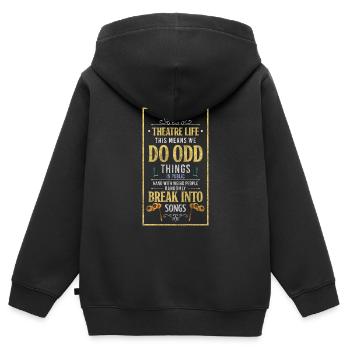 Schauspieler Regie Kunst Broadway - Kinder Premium Organic Zip Hoodie - Schwarz - Hinten - AI Model Kid Male (0cm)