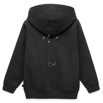 im Urlaub - Kinder Premium Organic Zip Hoodie - Schwarz - Hinten - AI Model Kid Male (0cm)