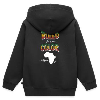 Wildnis Kultur Tiere Serengeti - Kinder Premium Organic Zip Hoodie - Schwarz - Hinten - AI Model Kid Male (0cm)