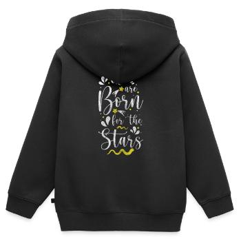 Ciel étoilé Shooting Star Dream Moon - Sweat Premium à capuche zippé enfant bio - noir - Dos - AI Model Kid Male (0cm)
