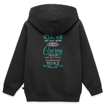 Skorpion Tierkreiszeichen Konstellation - Kinder Premium Organic Zip Hoodie - Schwarz - Hinten - AI Model Kid Male (0cm)