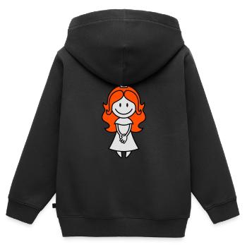 vl025b_prinzessin_3c - Kinder Premium Organic Zip Hoodie - Schwarz - Hinten - AI Model Kid Male (0cm)