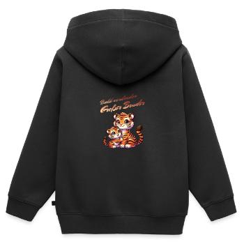 Soon I'll be a big brother - Kids Premium Organic Zip-up Hoodie - black - Back - AI Model Kid Male (0cm)