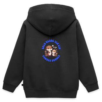 Soon I'll be a big brother - Kids Premium Organic Zip-up Hoodie - black - Back - AI Model Kid Male (0cm)