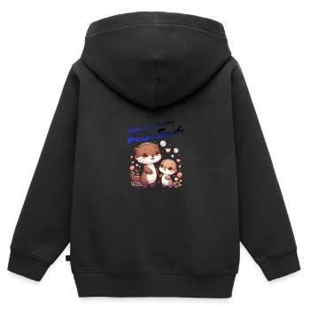 Soon-to-be Big Brother - Kids Premium Organic Zip-up Hoodie - black - Back - AI Model Kid Male (0cm)