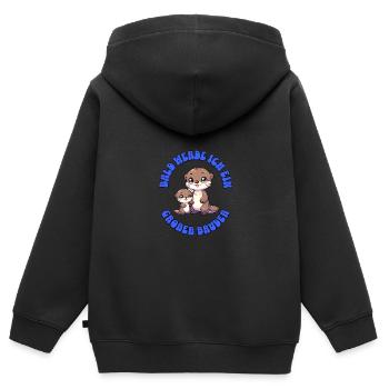 Soon I'll be a big brother - Kids Premium Organic Zip-up Hoodie - black - Back - AI Model Kid Male (0cm)