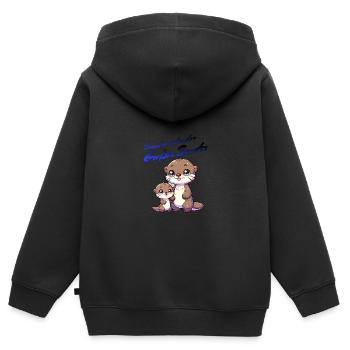 Soon-to-be Big Brother - Kids Premium Organic Zip-up Hoodie - black - Back - AI Model Kid Male (0cm)