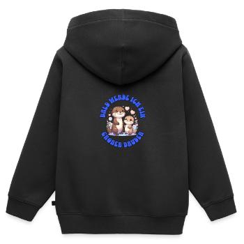 Soon I'll be a big brother - Kids Premium Organic Zip-up Hoodie - black - Back - AI Model Kid Male (0cm)