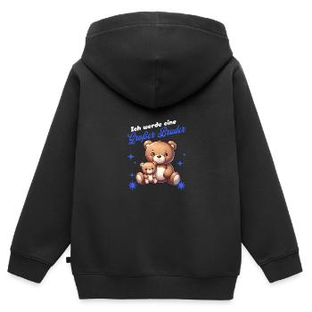 I'm going to be a Big Brother - Kids Premium Organic Zip-up Hoodie - black - Back - AI Model Kid Male (0cm)
