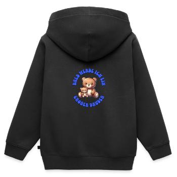 Soon I'll be a big brother - Kids Premium Organic Zip-up Hoodie - black - Back - AI Model Kid Male (0cm)