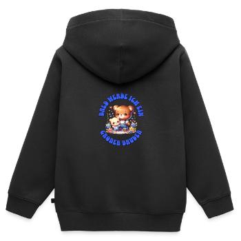 Soon I'll be a big brother - Kids Premium Organic Zip-up Hoodie - black - Back - AI Model Kid Male (0cm)