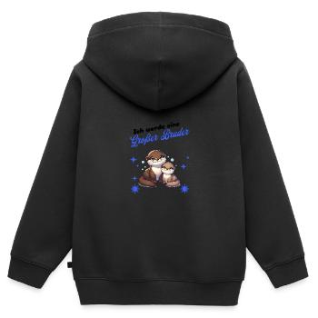 I'm going to be a Big Brother - Kids Premium Organic Zip-up Hoodie - black - Back - AI Model Kid Male (0cm)