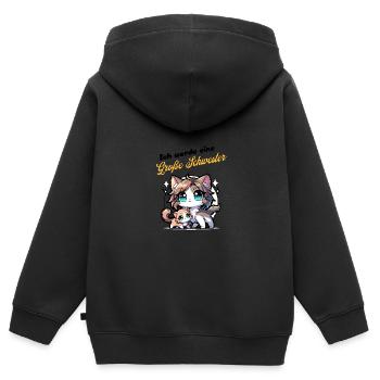 Ich werde eine große Schwester - Kinder Premium Organic Zip Hoodie - Schwarz - Hinten - AI Model Kid Male (0cm)
