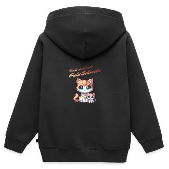 Bientôt grande sœur - Sweat Premium à capuche zippé enfant bio - noir - Dos - AI Model Kid Male (0cm)