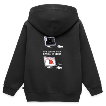 Designerin Grafiker Grafik Designer Künstler - Kinder Premium Organic Zip Hoodie - Schwarz - Hinten - AI Model Kid Male (0cm)