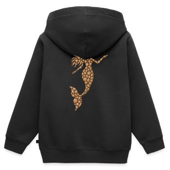 Shell Mermaid - Kids Premium Organic Zip-up Hoodie - black - Back - AI Model Kid Male (0cm)