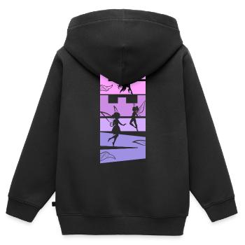 Feen 4. Geburtstag 4 Jahre alt Mädchen Fee - Kinder Premium Organic Zip Hoodie - Schwarz - Hinten - AI Model Kid Male (0cm)